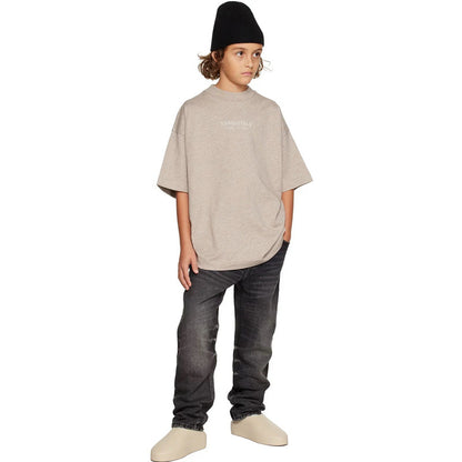 ESSENTIALS Children's Pure Cotton Short-sleeved T-shirt Summer Middle and Big Children's Summer Dress Trendy Brand Fried Street T-style Children's Dress