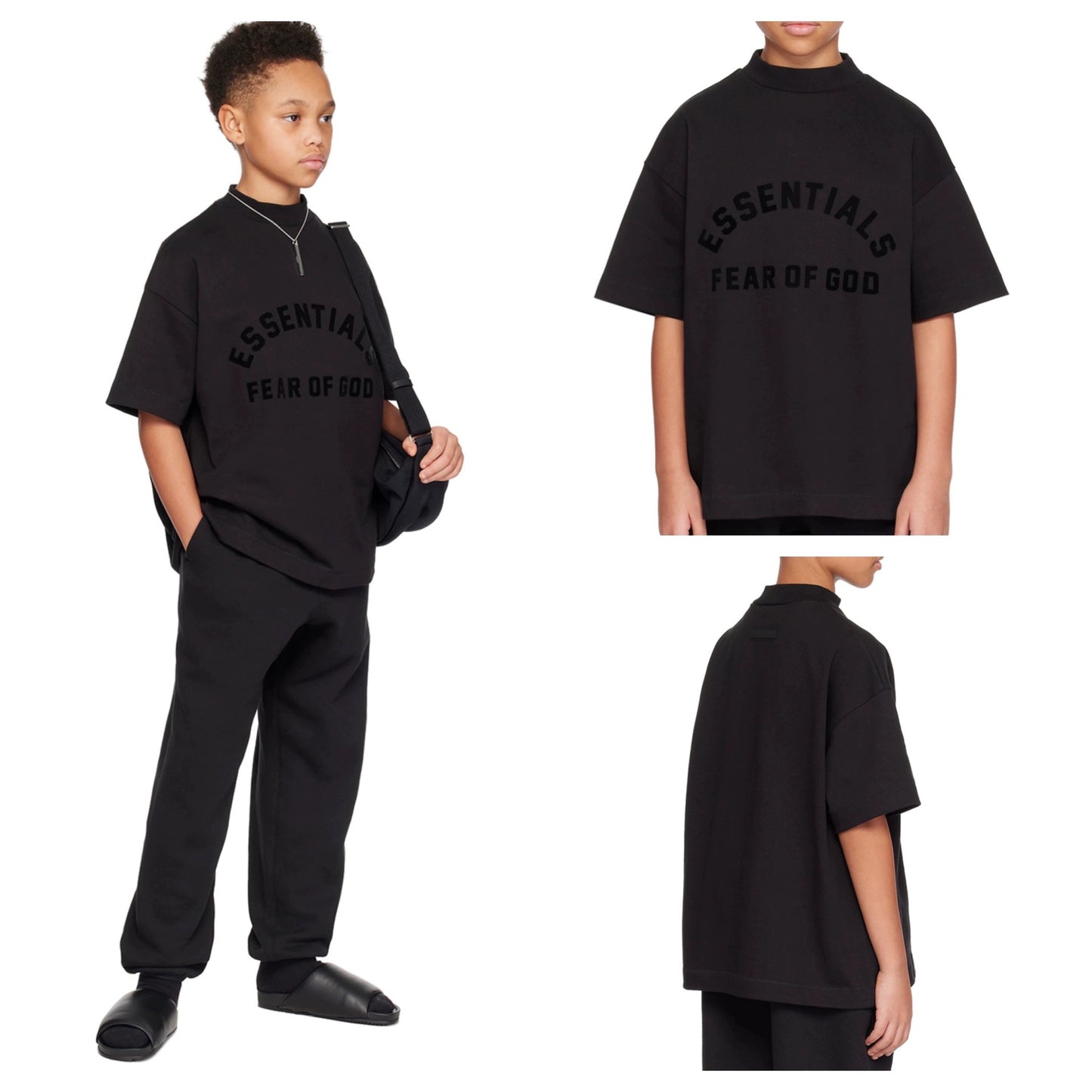 Trendy luxury ESSENTIALS girls' short-sleeved Heavy children's T-shirt children's clothing