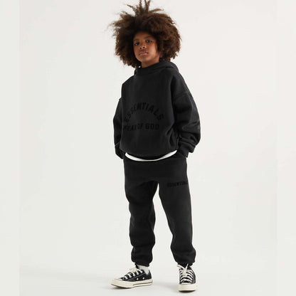 ESSENTIALS children's autumn and winter fleece-lined casual children's clothing boys' and girls' new sweater children's pullover