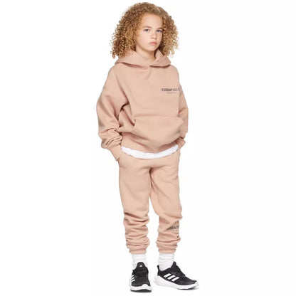 Trendy Brand Children's Clothing Essentials Autumn and Winter Suit Men's and Women's High Street Loose Hooded Fleece Sweater Pants