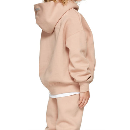 FOG fashion brand children's clothing essentials22 autumn and winter New dirty pink women's children's loose plus velvet sweater