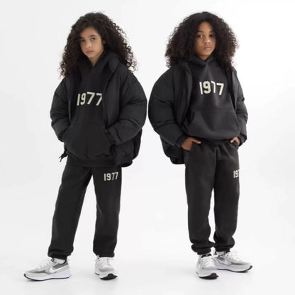 High-End Original Goods Essentials Sweatshirt Hooded Trendy Brand Loose Fog High Street Thin Velvet Autumn Clothing 1977 Children's Clothing