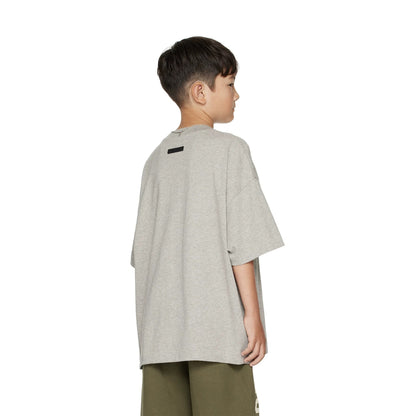 Essentials Children's Short Sleeve 25 Back to School Boys and Girls Summer Fashion Brand Crewneck T-Shirt Cotton