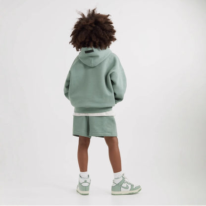 Fashionable Brand Kidsren's Clothing Essentials Autumn and Winter Clothing Fog Boys and Girls High Street Fashion Loose Hooded Velvet Sweatshirt