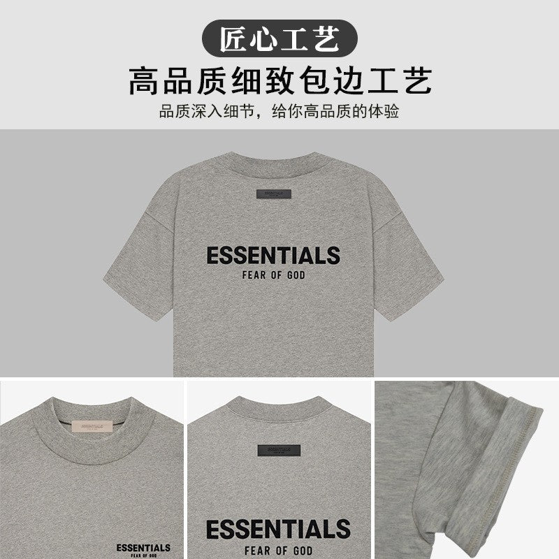 High-End Original Goods Essentials Children's Clothing T-Shirt Short-Sleeved Trendy Brand Gym High Street Boys and Girls Family Clothing