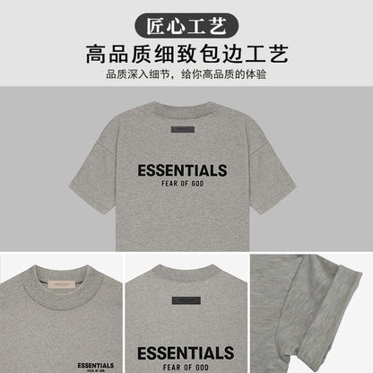 High-End Original Goods Essentials Children's Clothing T-Shirt Short-Sleeved Trendy Brand Gym High Street Boys and Girls Family Clothing