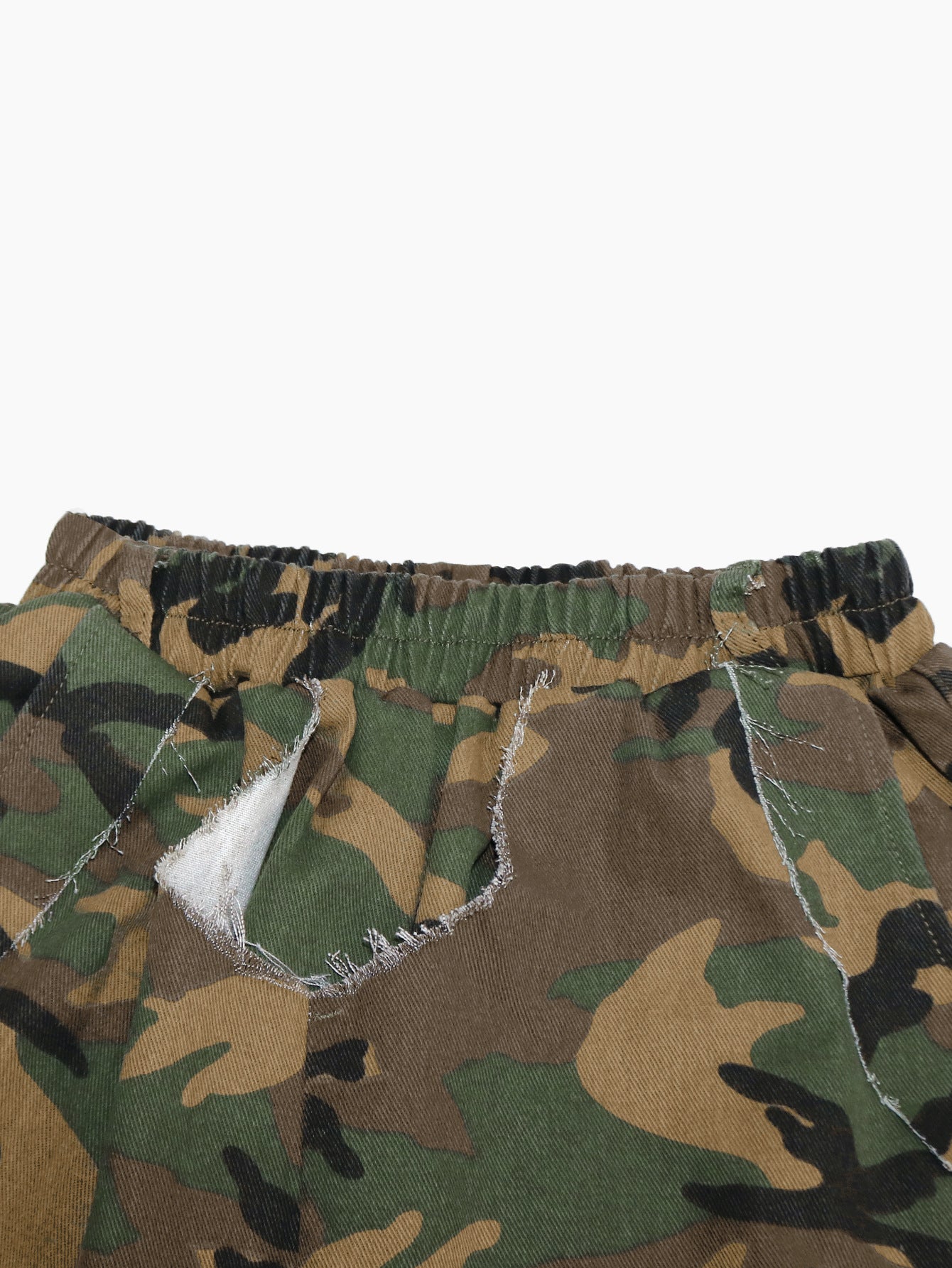 S391435 Cross-Border Women's Fashion Camouflage Ripped Harem Pants Vintage Distressed Loose Street Style Drop-Crotch Pants