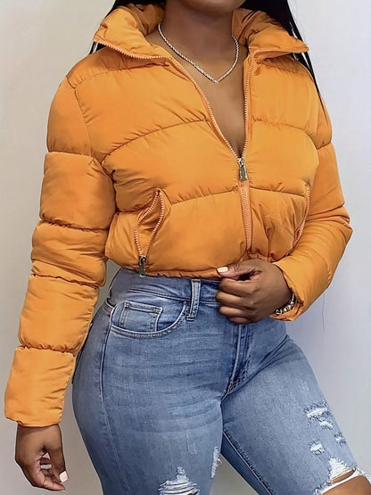 S390904 Autumn and Winter Women's Cotton Clothing European and American Short Women's Cotton Jacket Jacket