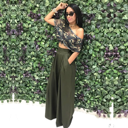 S2018 Hot-Selling Fashion Stylish Flared Pants Wide-Leg Casual Pants Autumn and Winter Wide-Leg Pants 14 Colors Available