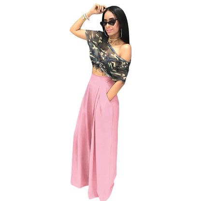 S2018 Hot-Selling Fashion Stylish Flared Pants Wide-Leg Casual Pants Autumn and Winter Wide-Leg Pants 14 Colors Available