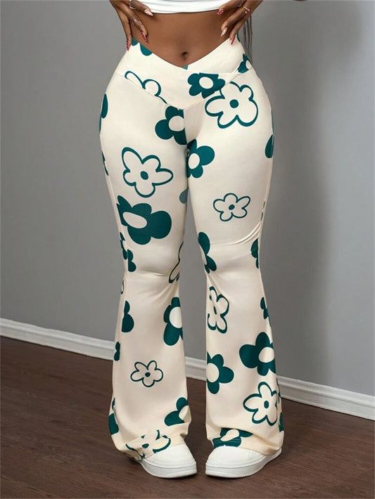 European and American Summer New Women's Clothing Cross-Border Foreign Trade Casual Printed Slim Hip-Covering Casual Trousers
