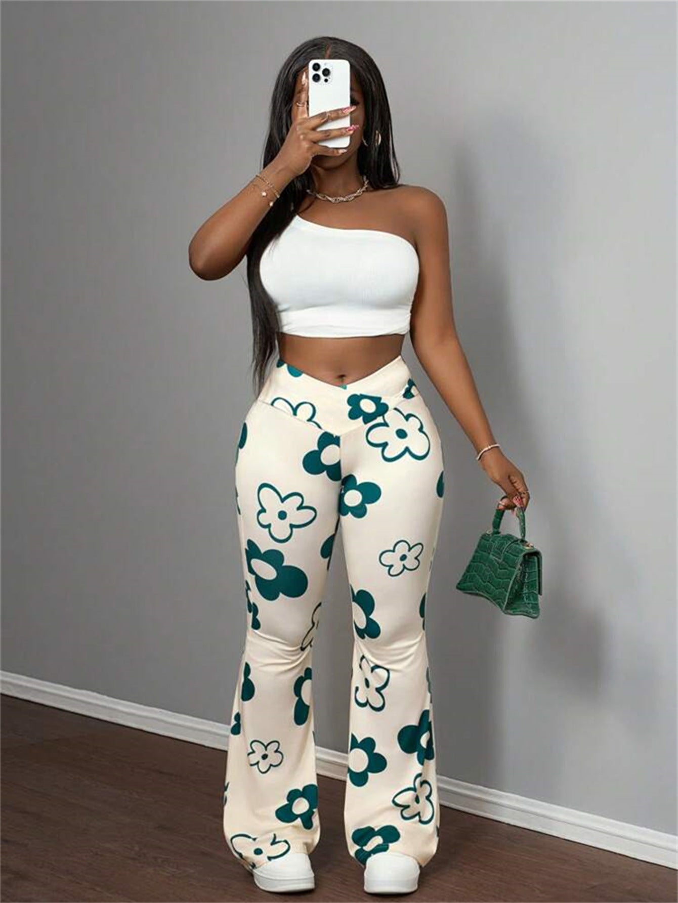 European and American Summer New Women's Clothing Cross-Border Foreign Trade Casual Printed Slim Hip-Covering Casual Trousers