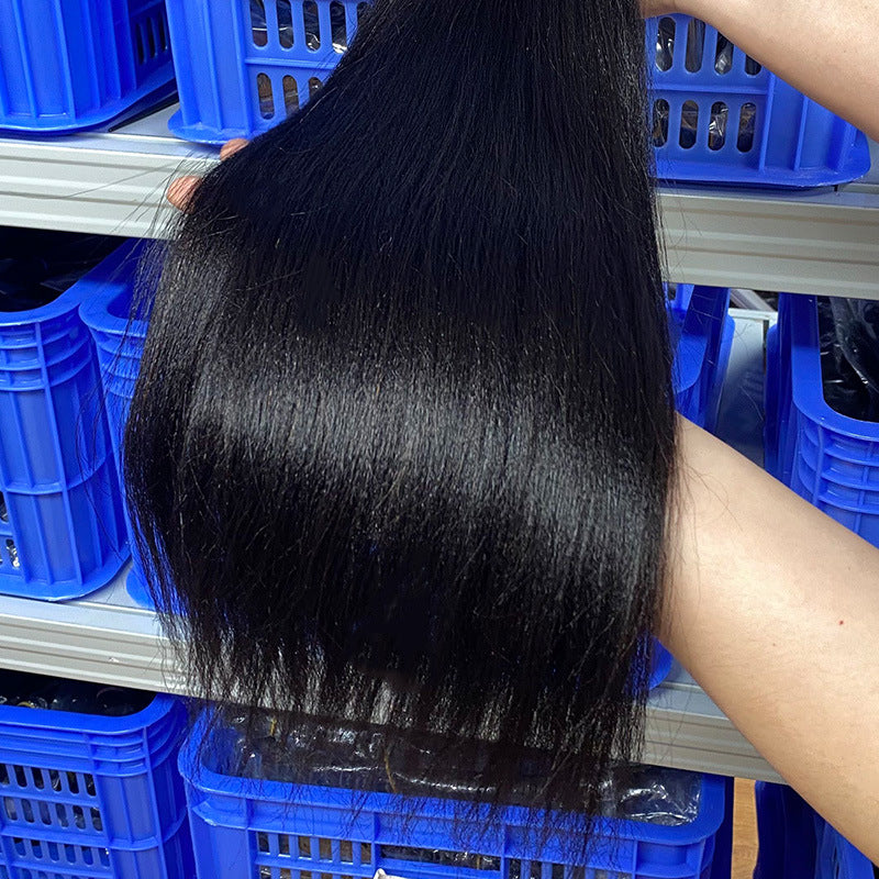 Real Hair Wig Film Hair Yaki Tape in Extensions Human Hair Export Wig