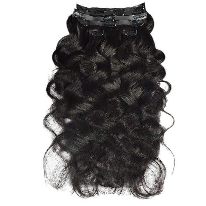 In-Stock Real Human Hair Wigs Pu Clip-In Hair Extensions for Women Seamless Clip Ins Human Hair Export Wigs