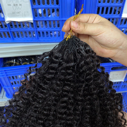 Real Human Hair Wig Crochet Hair Extensions Afro Curly 4C Crochet Human Hair Export Wig