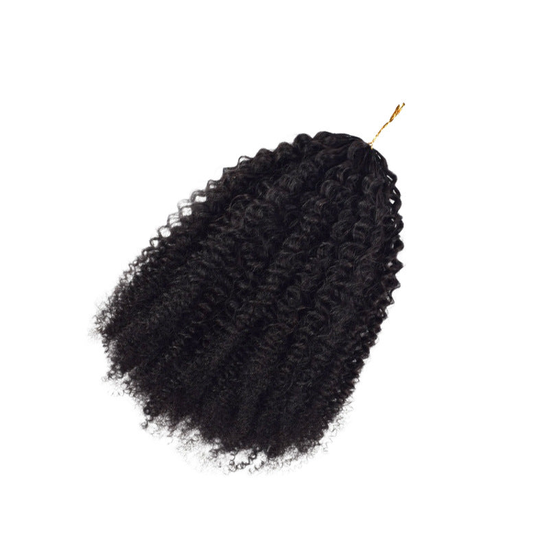 Real Human Hair Wig Crochet Hair Extensions Afro Curly 4C Crochet Human Hair Export Wig