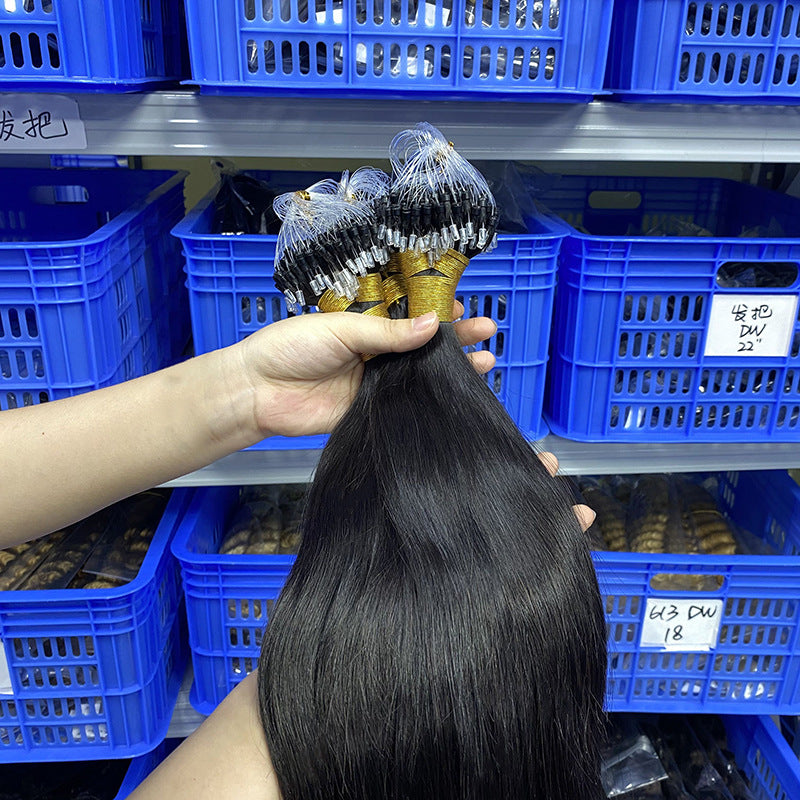 European and American Cross-border Wig Real-person Hair Silk Fishing Line Hair Hair Hair Hair Bundles human hair Traceless Hair Hair Hair Hair for Women