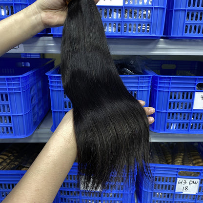 European and American Cross-border Wig Real-person Hair Silk Fishing Line Hair Hair Hair Hair Bundles human hair Traceless Hair Hair Hair Hair for Women