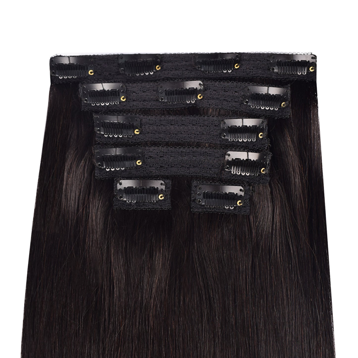 Real Human Hair Lace Clip-In Hair Extensions 6-Piece Set Invisible Hair Extensions Clip in Human Hair Export Wigs