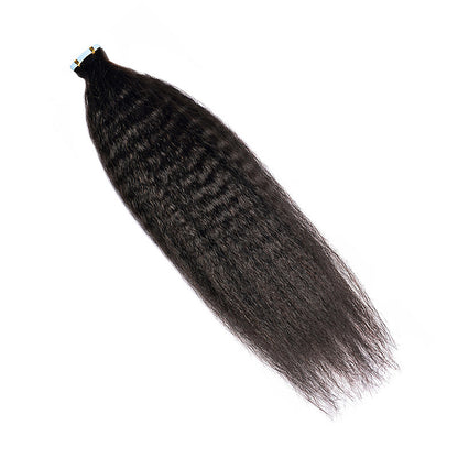Wig Film Hair Human Tape in Hair Invisible Traceless Hair Extensions European and American Cross-Border Human Hair Wigs