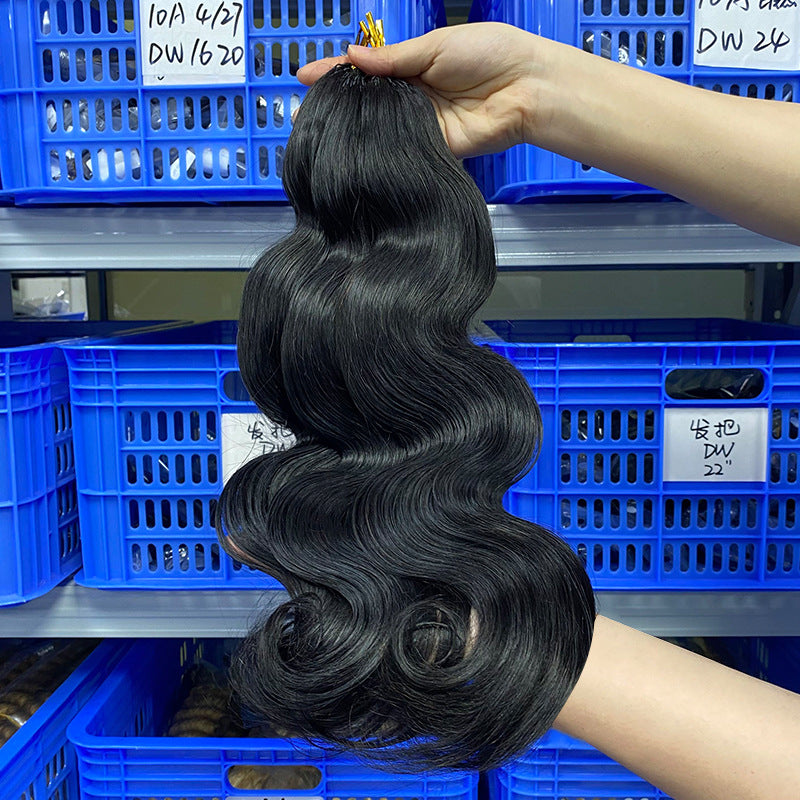 Wig Human Hair Crochet Braided Hair Real Hair Full Head Human Hair Wig European and American Cross-Border Human Hair