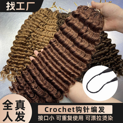 Source Factory Human Hair Wig Crochet Hair Extension Crochet Hair Humanhair Export Wig