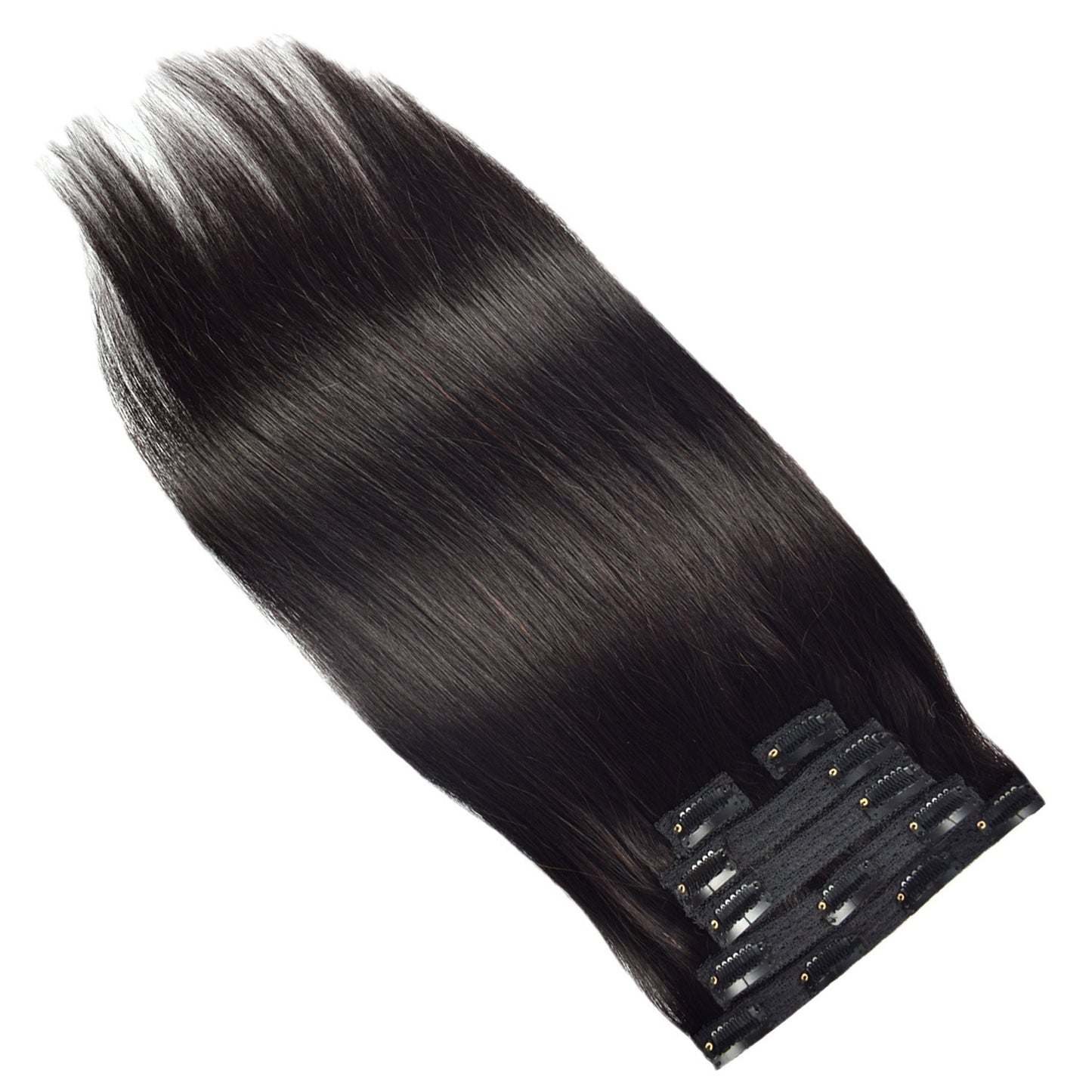 Customized Real Hair Lace Clip-In Hair Extensions 6-Piece Set, Full Real Human Hair, Women's Long Straight Hair Extensions, Human Hair