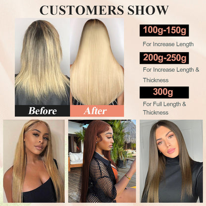 Spot Wholesale Pu Real Hair Film Hair Women's Seamless Hair Extensions Tape in Hair Extension Wigs