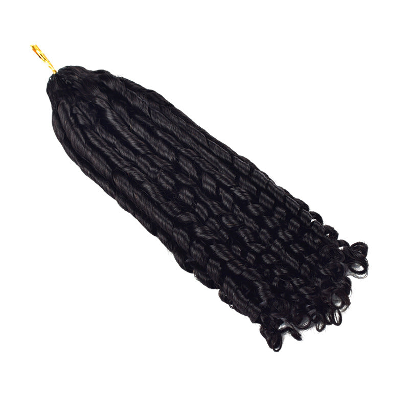European and American Cross-Border Human Hair Crochet Hair Crochet Hair Human Hair Chopsticks Curly Women's Wig
