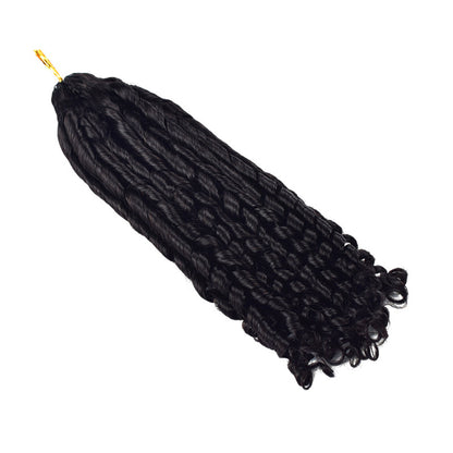 European and American Cross-Border Human Hair Crochet Hair Crochet Hair Human Hair Chopsticks Curly Women's Wig