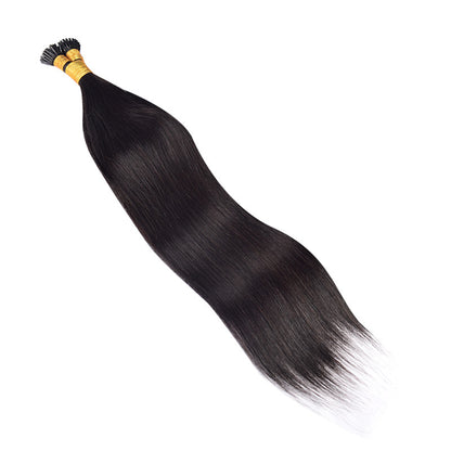 Manufacturer's Ready-Made Real Hair Wig Crystal Line Stick Hair Extension I-Tip Human Hair Wig Cross-Border Wig