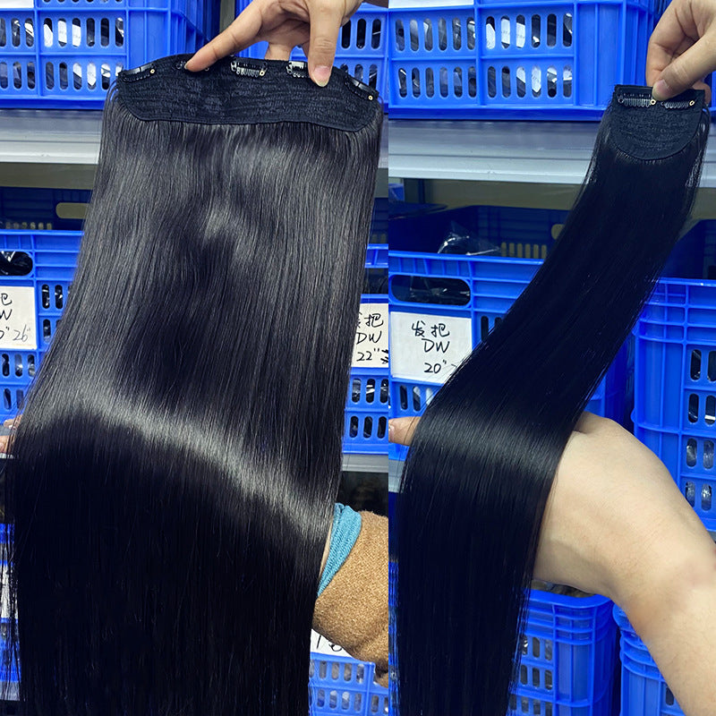 Wig Customized Real Hair SDD One-piece Three-piece Hair Quantity One-piece Blanching, Dyeing and Hot Women's Real Hair Wig