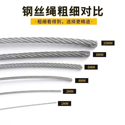 Elevator Special Steel Wire Rope 6mm 8mm 10mm 12mm 13mm Steel Wire Rope Main Unit Traction Machine Speed Limiter Elevator Accessories