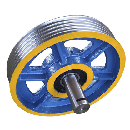 Hitachi Elevator Parts Pulley Commercial Guide Wheel Mitsubishi Counterweight Anti-Rope Traction Wheel Guide Wheel Roller Wear-Resistant and Durable
