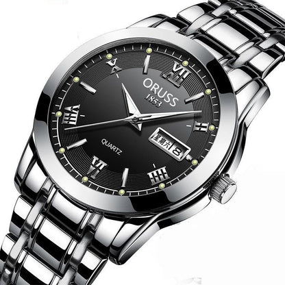 Counter Automatic Movement Watch Men's Calendar Luminous Waterproof Ultra-thin Non-mechanical Watch Steel Domestic Watch Men