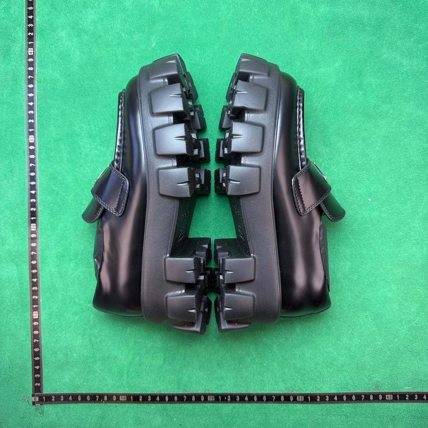 Prada - Monolith Brushed Leather Loafers