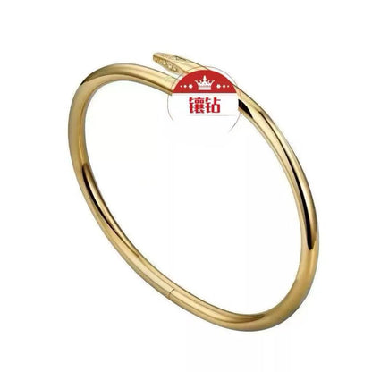 European and American Cross-Border Stainless Steel Bracelet, Titanium Steel Nail Bracelet for Women, Non-Fading, Simple, Versatile, Fashionable and Elegant Bracelet