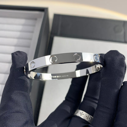 High Version V Gold Classic LOVE Five Generation Couple Bracelet Wide Version Four Diamond Ten Diamond Thick 18K Rose Gold Plating Light Luxury