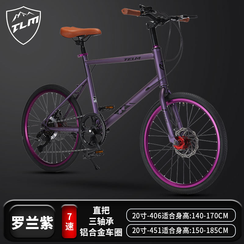 New 20-inch Road Bike Curved and Straight-handle Variable Speed Road Competition sports car Young Students Small Wheel Bicycle