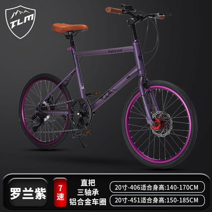 New 20-inch Road Bike Curved and Straight-handle Variable Speed Road Competition sports car Young Students Small Wheel Bicycle