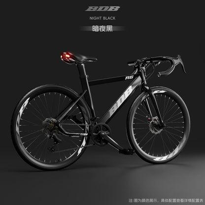 Cross-Border Wholesale Curved Handlebar Road Bike, Variable Speed Bike, Sports Bike, Dual Disc Brake Bicycle, Men's Flat Handlebar Touring Bike, Bicycle