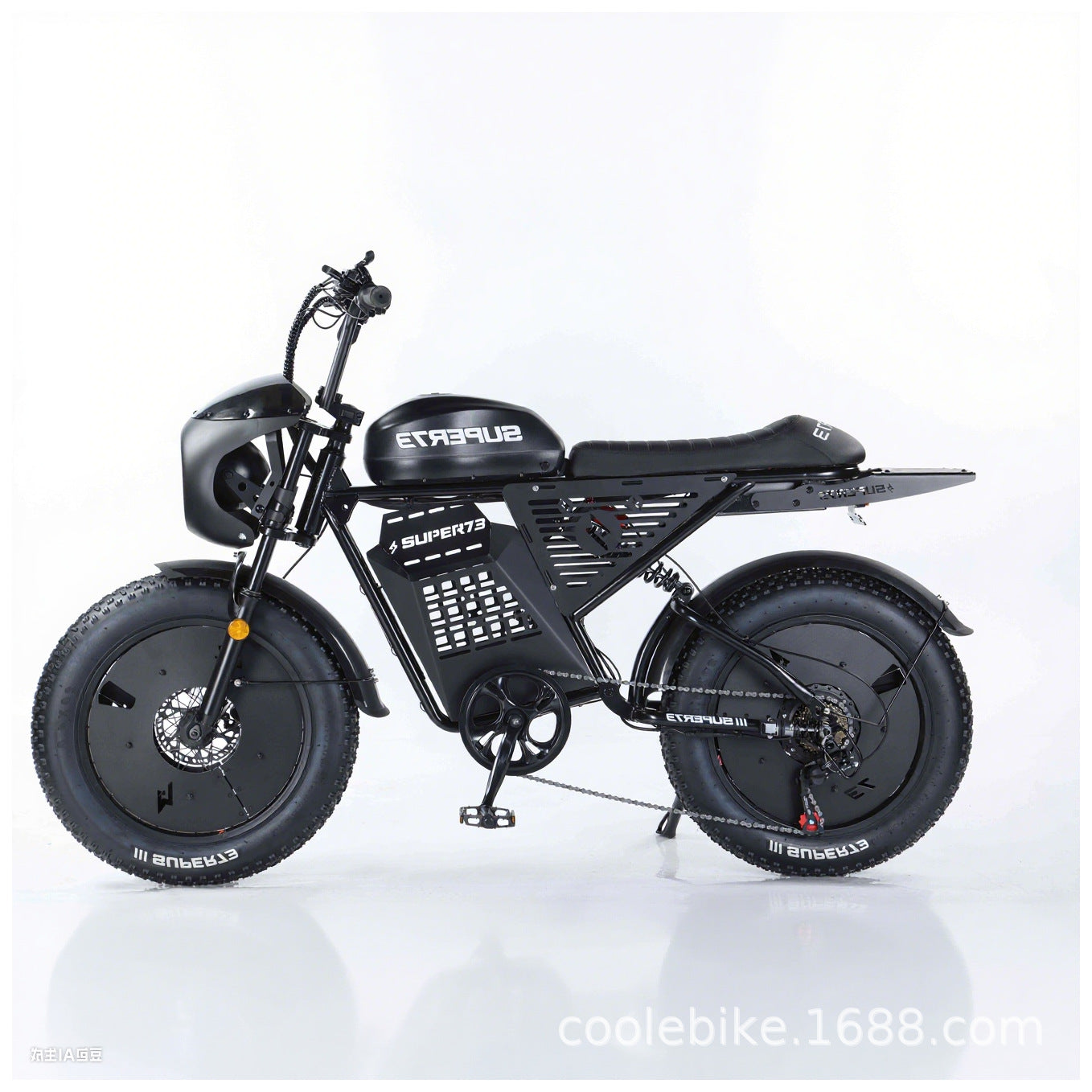 Super73 Snow off-Road Fat Tire Electric Bicycle 20-Inch Thick Tire Retro off-Road Small Outdoor Snowmobile