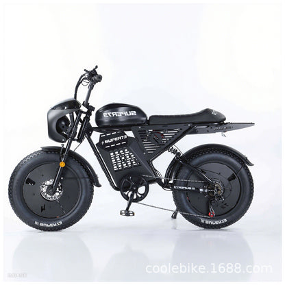 Super73 Snow off-Road Fat Tire Electric Bicycle 20-Inch Thick Tire Retro off-Road Small Outdoor Snowmobile