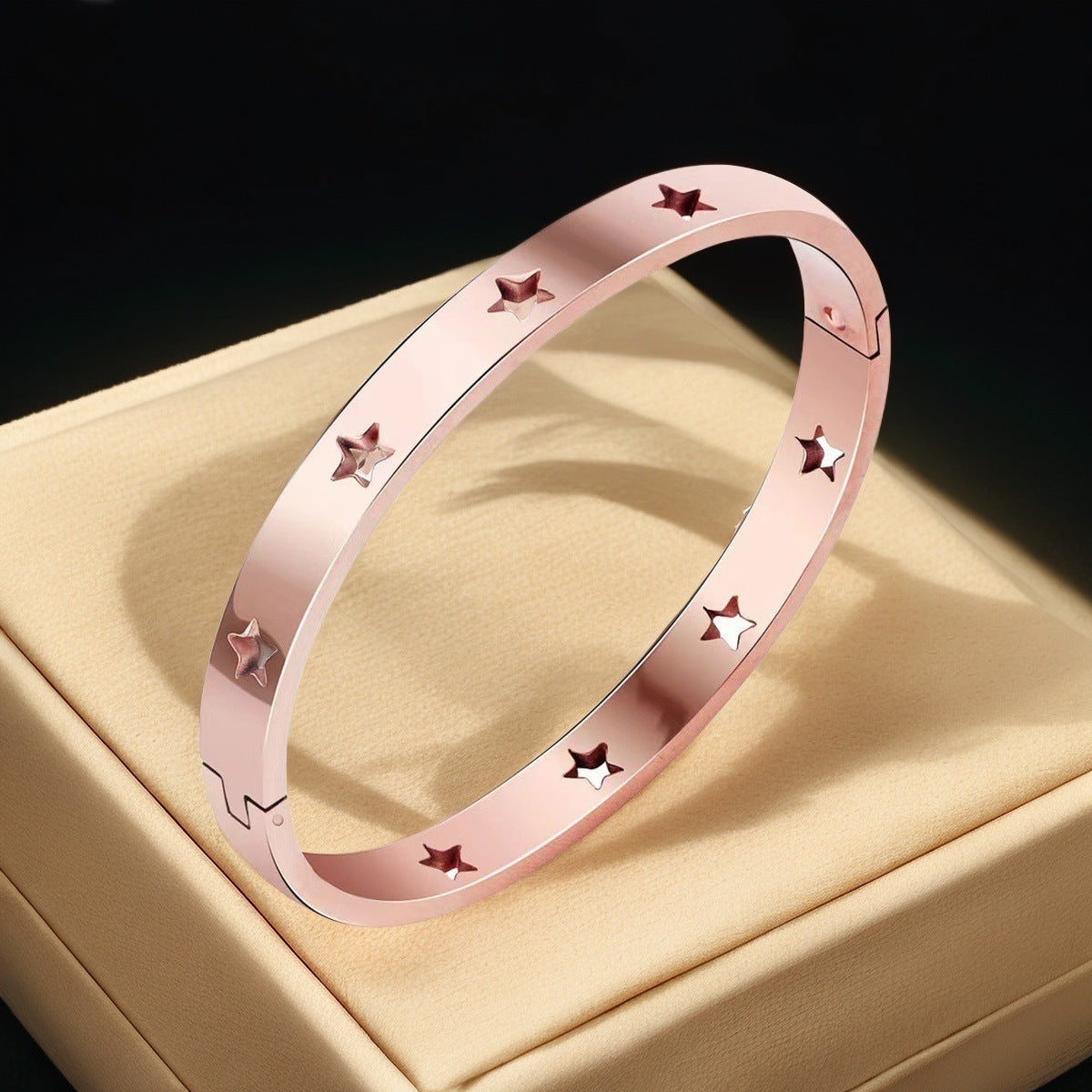 European and American Cross-Border Stainless Steel Bracelet, Titanium Steel Nail Bracelet for Women, Non-Fading, Simple, Versatile, Fashionable and Elegant Bracelet