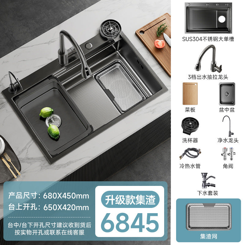 Jomoo Sink Large Single-Slot Kitchen Household 304 Stainless Steel Countertop Undermount Sink Dishwashing Sink Undermount Sink