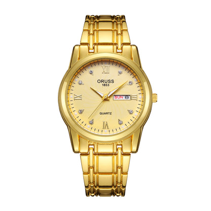 Counter Automatic Movement Watch Men's Calendar Luminous Waterproof Ultra-thin Non-mechanical Watch Steel Domestic Watch Men