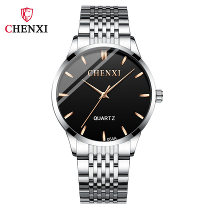 Dawn Men's Simple Business Watch Shake Voice Live Cross-border Foreign Trade Factory Wholesale Steel Belt Luminous Quartz Watch