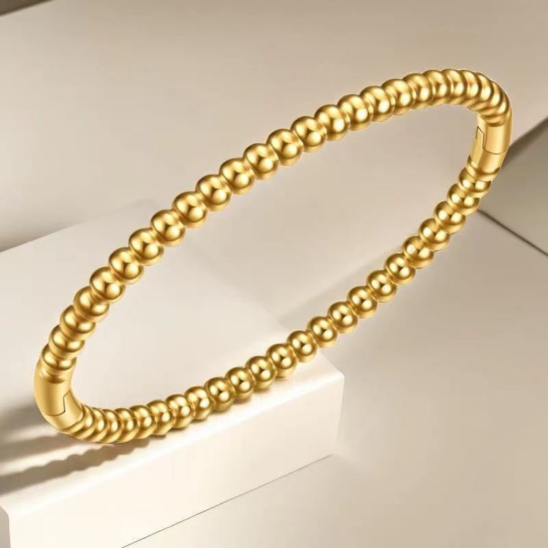 European and American Cross-Border Stainless Steel Bracelet, Titanium Steel Nail Bracelet for Women, Non-Fading, Simple, Versatile, Fashionable and Elegant Bracelet