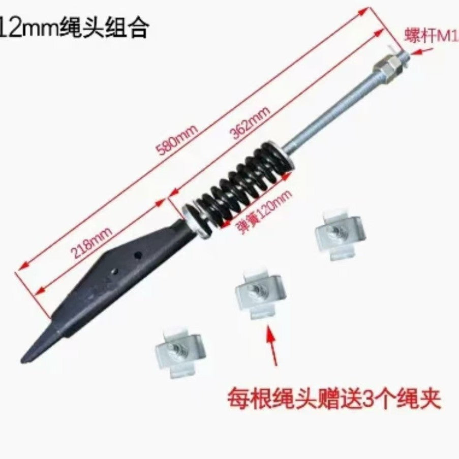 Elevator Wire Rope Head Combination Wire Clamp Rod Diameter 8/10/12 Elevator Parts Manufacturer Wire Rope Clamp