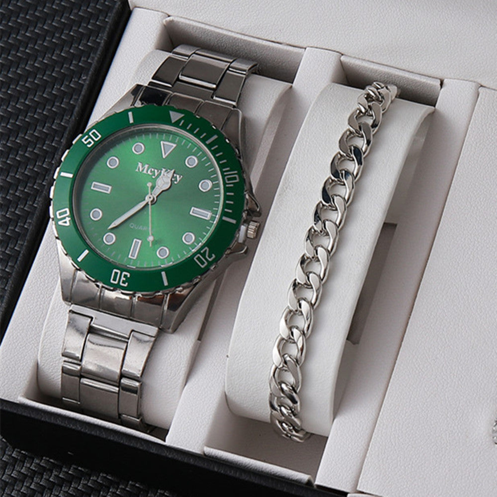 Factory direct sales calendar steel watch men's large dial quartz watch cross-border hot foreign trade men's watches wholesale